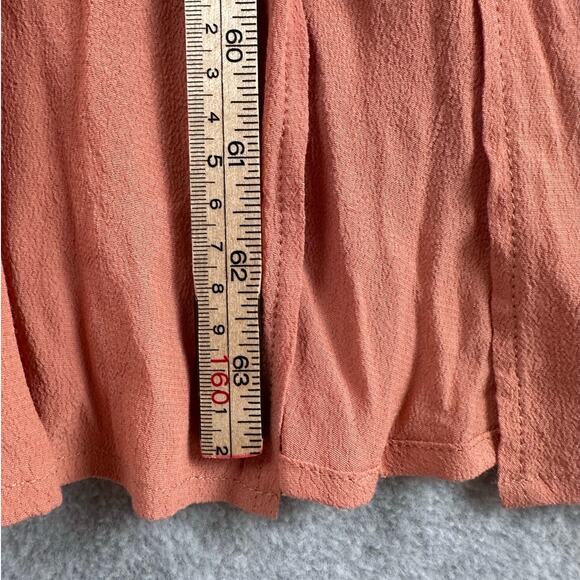 TOBI Maxi Dress Size Large Coral Peach Front Slits Halter Wedding Guest Formal - Picture 11 of 13